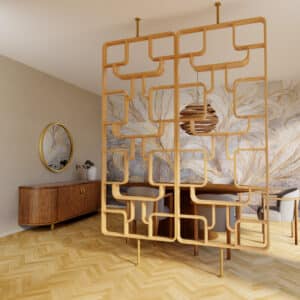 Parawan drewniany a la ' Volak