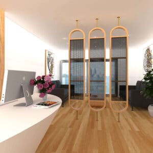 parawan debowy z czarnym ratanem